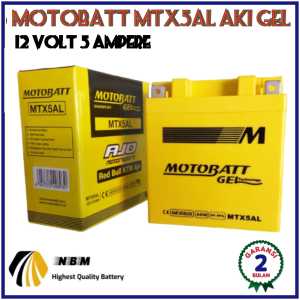 Aki motor Mio sporty/smile/Vega ZR/FIZ R/Supra x lama/supra fit lama/Honda grand/Jupiter Burhan/Jupiter MX lama/Mega Pro Primus Motobatt Original  aki GEL