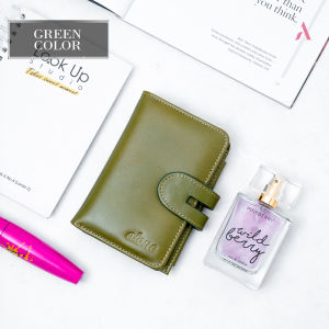 Dompet Wanita ALONA LOTUS WALLET Cewek Kulit Sapi 100% Panjang Slim Lipat Dua Elegan Murah Terbaru