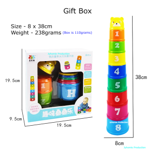 Stacking Toys Stacking Cup Stacking Game Kid Toy Early Learning Stacking Cup Stacking Toy Mainan Bayi Mainan Susun Mainan Kanak
