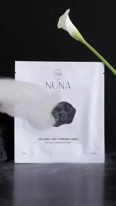 NUNA Volcanic Ash Hydrogel Face Masks with Smile Line Patches – Korean Glass Skin  & Deep Hydrating Jelly Mask with Hyaluronic Acid Ceramides – Overnight Moisturizing + Purifying Care 7 Sheets