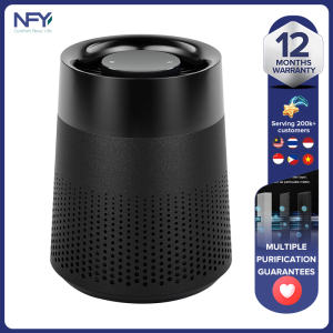 NFY New USB Intelligent Air Detection Air Purifier Small Negative Ion Running Night Light Purifier for Home/Office Desktop
