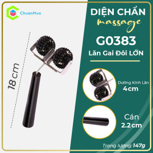 Lăn Cầu Gai Đôi Lớn Cán Dài Dụng cụ diện chẩn Bùi Quốc Châu (hàng có sẵn loại 1 massage lưng...) | GDA170
