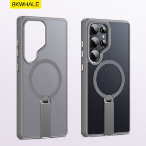 BKWHALE 360 ° vòng đeo quay Trường hợp điện thoại từ tính Đối với Samsung Galaxy S25 Ultra S25+ S24 Ultra S24 + S25Ultra S24Ultra S24+ Bìa sau trong suốt Vỏ đứng gấp từ tính