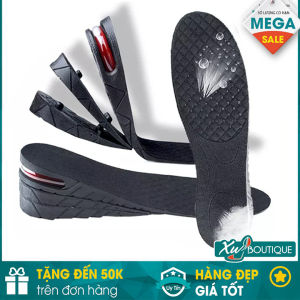 1 Đôi Lót Giày Tăng Chiều Cao Chất Liệu Cao Su Nhiều Lớp Có Đệm Khí Cả Bàn Chân Cao Cấp PVC110 Tăng 3-4.5-6cm Chiều Cao Chống Mùi