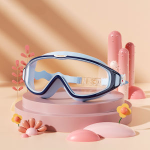 kappa Childrens Swimming Goggles Boys and Girls Swimming Glasses Waterproof Anti-Fog HD Large Frame Diving Mask Professional Equipment