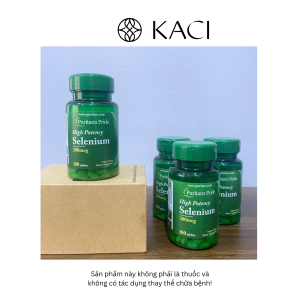 Viên uống bổ sung Selenium Puritan’s Pride High Potency Selenium 200mcg 100 Tablets