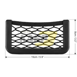 Universal Car Seat Side Back Net Storage Bag Phone Holder Organizer For Auto Rv Net