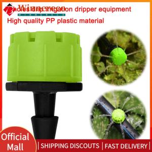 【winnereco】 500Pcs 1/4 Inch Adjustable Irrigation Drippers Drip Irrigation Emitters Micro Drip Irrigation Sprinklers for Balcony Yard Greenhouse