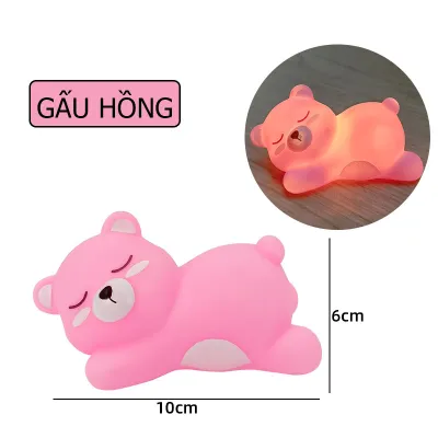 Đèn Ngủ Hình Thú Nhựa Chống Vỡ Ánh Sáng Vàng Dịu Nhẹ Đèn Trang Trí Phòng Ngủ Không Gian Xinh Xắn