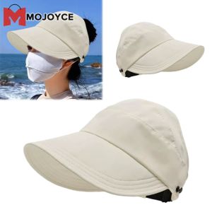 Womens Hollow Top Sun Hat with UV Protection Lightweight Summer Beach Hat in Sky Blue for Sun Safety