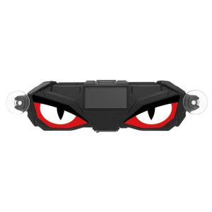 ETQT Creative Car Demon Eye Light Cool Suction Cup Installation LED Atmosphere Light Car Ambient Light Dynamic Solar Warning Light Car Triangle Window