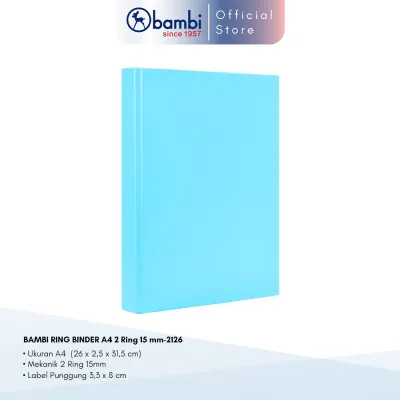 Bambi Ring Binder A4 2 Ring Type D All Color Small Size 15 mm - 2126