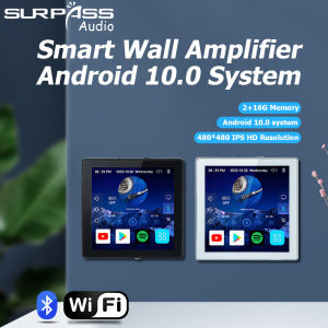 4inch WiFi Wall Amplifier Bluetooth-compatible Smart Home Music System Android 10.0 Touch Screen Wall Panel Support Voice Control RJ45 Single piece
