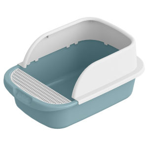 【HATELI】Cat Litter Box Splash-proof Full Semi-enclosed Cat Toilet Cat Supplies Elegant and Beautiful Cat Litter Box