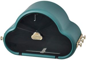 【Elegant】Waterproof Toilet Roll Tissue Box Cloud Shaped Design Wall-mounted Punchfree Bathroom Storage Organizer Hanging Dustproof Toilet Paper Holder