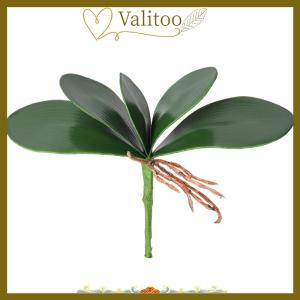 [Valitoo] Orchid Leaves Artificial Phalaenopsis Stems Leaf Faux Cymbidium Flower Foliage Green Real Touch Latex Bulk Home Decor