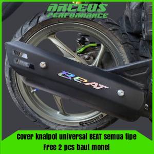 Promo new Cover knalpot tameng kenalpot motor BEAT + baut monel warna HONDA BEAT DELUXE BEAT FI BEAT 2020 BEAT KARBU semua jenis BEAT universal anti pecah