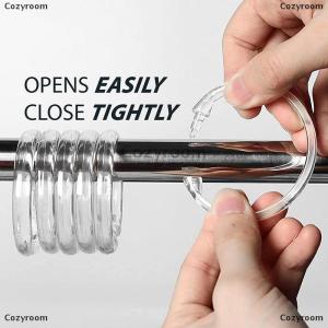 [COD] Cozyroom ห่วงผ้าม่านแบบเปิด12ชิ้น วงแหวนม่านห่วงกลมคลิปม่านสำหรับผ้าม่านและแท่งม่าน