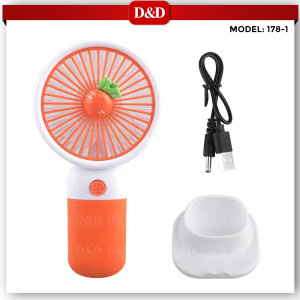 D&D | 178-1 Portable Handheld Mini Fan - Fruit & Vegetable Design USB Rechargeable