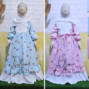 ✔️✔️ Baju Gamis Crinkle Anak Perempuan Motif Printing Import Usia 3 - 11 Tahun Model Cargo Kombinasi Knit Caramel Free Hijab Baju Muslim Anak Terbaru 2024 Gamis Lebaran Terbaru Baju Muslim Anak Terbaru - COD