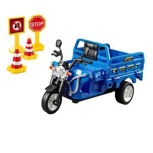 DOWNA Lái xe dựa trên quán tính Đồ chơi xe ba bánh mô phỏng Ghế có thể mở được Nhựa Xe tải lùi Quà tặng cho bé trai Phía trước có thể điều khiển được Xe tải chuyển phát nhanh đúc loại Đồ chơi trẻ em
