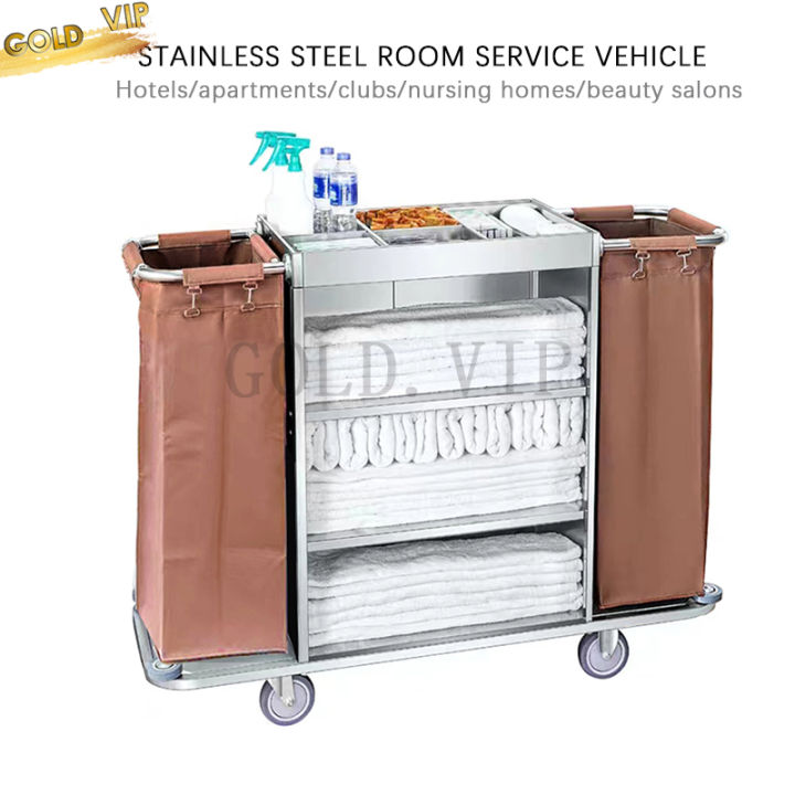 Hotel Linen Truck Housekeeping Carts Hotel Working Car Room Cleaning