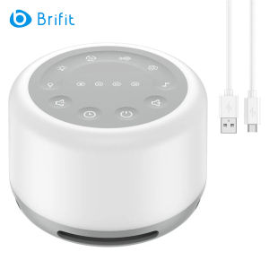 Brifit Máy tạo tiếng ồn trắng có thể sạc lại Đèn ngủ 7RGB với 24 chức năng nghe nhạc và hẹn giờ tự động tắt 30/60/90 giây và chức năng bộ nhớ
