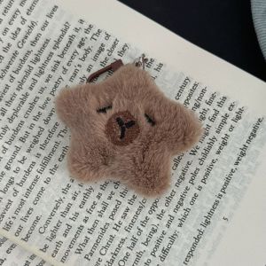 Star Moon Shape Capibala Plush Keychain Cute Kapybara Plushies Student Bag Pendant Best Friend Couple Keyring Gift