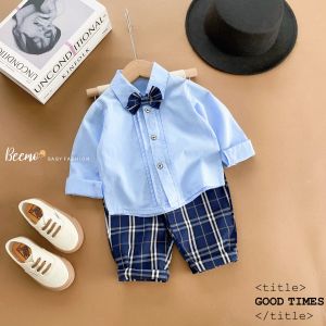 [HCM] BE32 Bộ sơ mi công tử BEEMO phong cách Hàn Quốc cho bé trai đi chơi đi tiệc