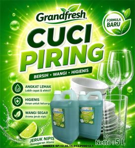 Sabun Cuci Piring 5 liter | Cairan Pencuci Piring | Sabun Piring Aroma Jeruk Nipis Berkualitas