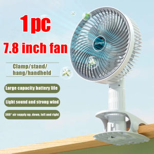 72h battery life With light rechargeable portable fan portable fan charger wireless fan 5-stage wind speed up and down adjustment noiseless portable USB rechargeable maximum battery life fan portable fan desktop fan portable electric fan