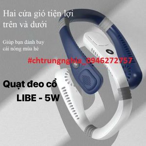 Quạt Đeo Cổ LIBE USB công suất mạnh 5w Tích Điện Có 3 Chế Độ Gió Dáng Thể Thao