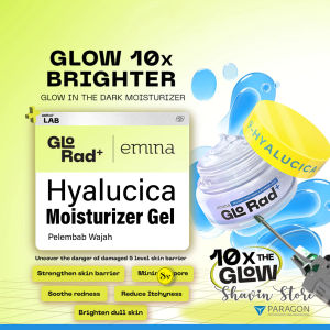 Emina Glo Rad+ Hyalucica Moisturizer Gel - Pelembab Wajah Glow in The Dark Memperbaiki Skin Barrier GloRad