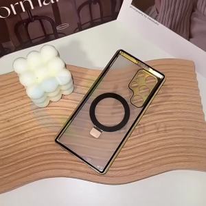 สำหรับ360คุ้มครองเต็มรูปแบบโลหะแม่เหล็ก S Nap ล็อคกรณีสำหรับเหมาะสำหรับ S Amsung S23 S22อัลตร้าด้านหน้ากระจก F Rosted PC คณะกรรมการปกหลัง