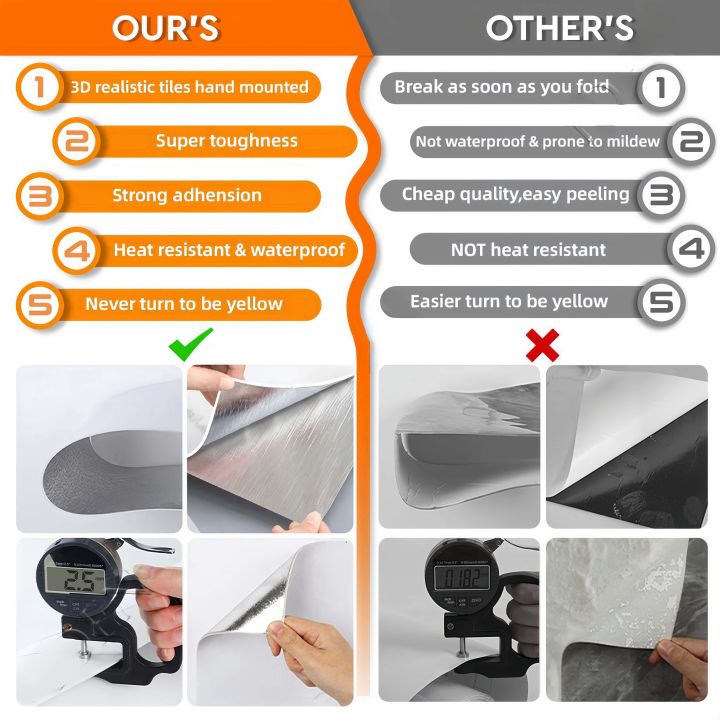 60x60cm Self- Adhesive Marble Vinyl Flooring Stickers PVC Imitation ...