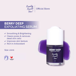 Finally Found You! BERRY DEEP Exfoliating Serum 20ml - Serum Exfoliasi Wajah dengan AHA BHA PHA LHA untuk Menghaluskan Mencerahkan dan Mengangkat Sel Kulit Mati