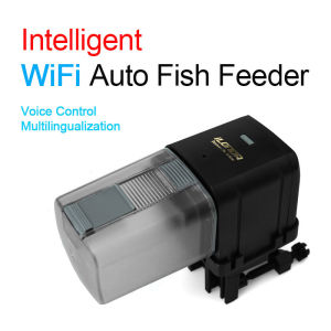 Aquarium Fish Tank Automatic Feeder Timing/Wifi Wireless Smartphone App Voice Remote Control Fish Feeding Large Capacity Silo Suitable for Feeding a Variety of Fish and Turtle Feeds