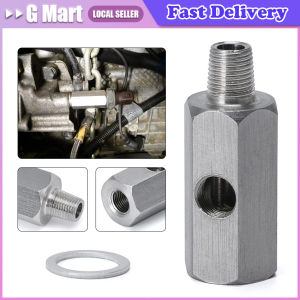 1/8 BSPT Oil Pressure Sensor Tee To NPT Adapter Turbo Supply Feed Line Meter