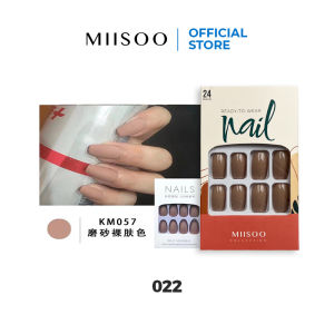 MIISOO Kuku Palsu Dan Lem 24 Pcs Fake Nail Art 3d Kuku Palsu Tahan Air Nail Art Fashion Free Lem
