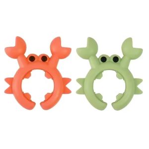 【Warm Homie】4/2 Pcs Silicone Spatula Rack Small Crab Anti Scalding Overflow Pot Clip Spoon Holder Clip Universal Shovel Rack Kitchen Gadget