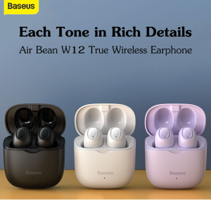 Baseus W12 หูฟังบลูทูธ หูฟังไร้สาย Enc noise cancelling ระบบลดเสียงรบกวนTrue Wireless 5.0 TWS เบสนุ่ม หูฟัง Bluetooth