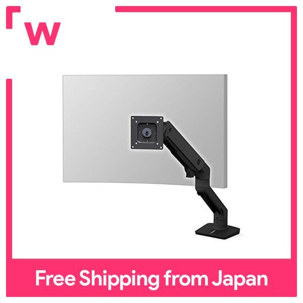 Ergotron HX desk monitor arm, matte black, supports up to 49 (9.119