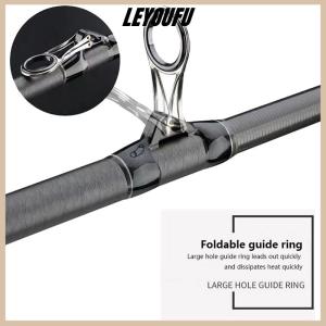 LEYOUFU Folding Stainless Steel Telescopic Guide Ring Fishing Rod Pole Line Guides Top Rings DIY Eye Ring Repair Kit Tackle Accessories