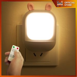 Đèn ngủ điều khiển từ xa nhiều hình dễ thương tăng/giảm độ sáng hẹn giờ dercor phòng ngủ