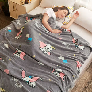 Dansunreve Velvet Nap Blanket Cartoon/Flower Printed Quilt Blanket Soft Sofa Blanket Air Conditioning Small Blanket For Bed 午睡毯