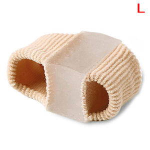 Yuoo 1ชิ้นที่คั่นนิ้วเท้า Spacers 2 Loos ที่รองปุ่มหัวแม่เท้าผ้าที่มีซับในเจลสำหรับบรรเทาอาการเจ็บปวมและนิ้วเท้าเบียดซ้อน