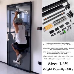 Concealed Sliding Barn Door Track Set Soft Close Floating Hidden Rail Mechanism