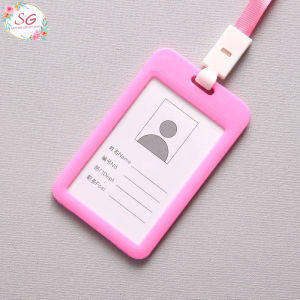 (M805)กรอบใส่บัตรแนวตั้ง สายสุ่มสี พร้อมสาย มีให้เลือกหลายสี ที่ใส่บัตร ป้ายชื่อ ซองใส่บัตร บัตรพนักงาน บัตรนักเรียน พร้อมส่ง