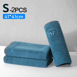 2Pcs Car Wash Towel Microfiber Double-sided Cleaning Cloth Thickened Strong Water Absorption Towel Auto Waxing Detailing Tool