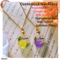 Gwen Stainless Steel  Necklace Raindrop Shape Pendant Non tarnish and Hypo Allergenic. 